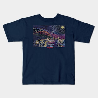 Sydney Harbour Bridge Night Vivid Kids T-Shirt